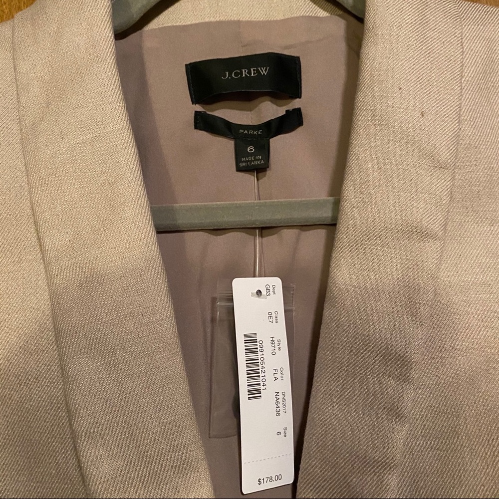 NWT J. Crew Parke Linen Blazer